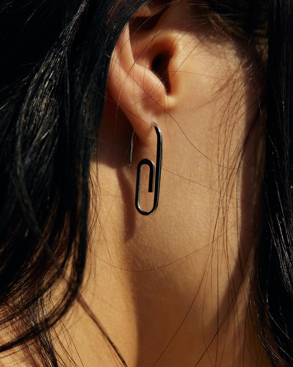 Paper Clip Single Earring