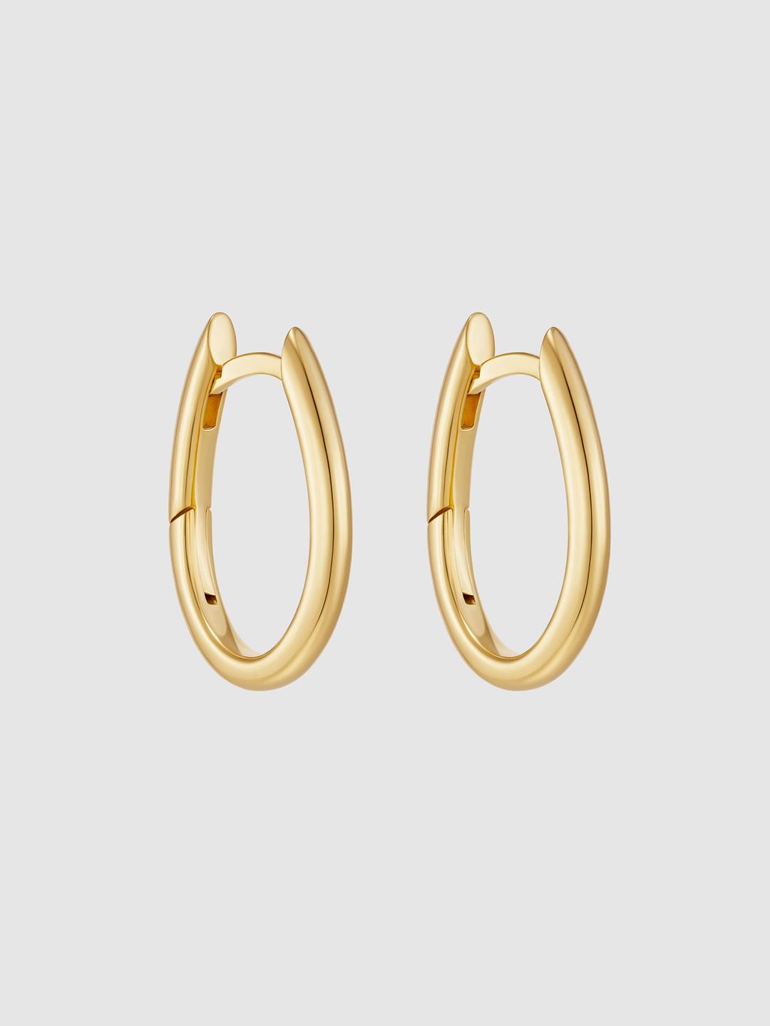 Small Alma Hoops Yellow Gold Plated