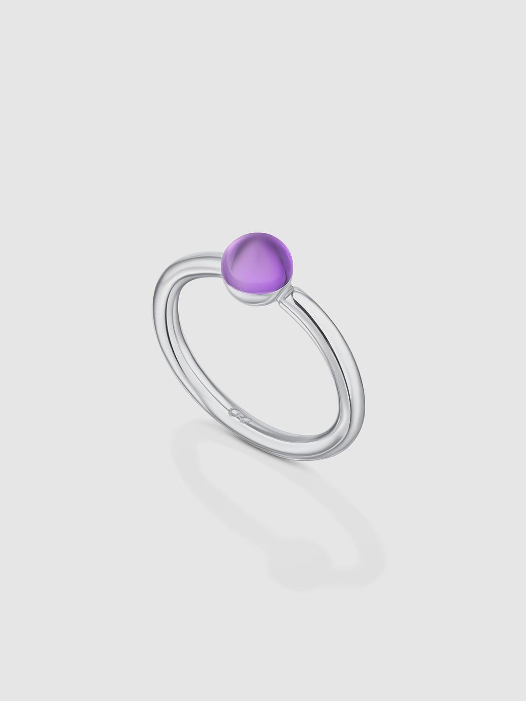 Lollipop Ring Xs With Amethyst