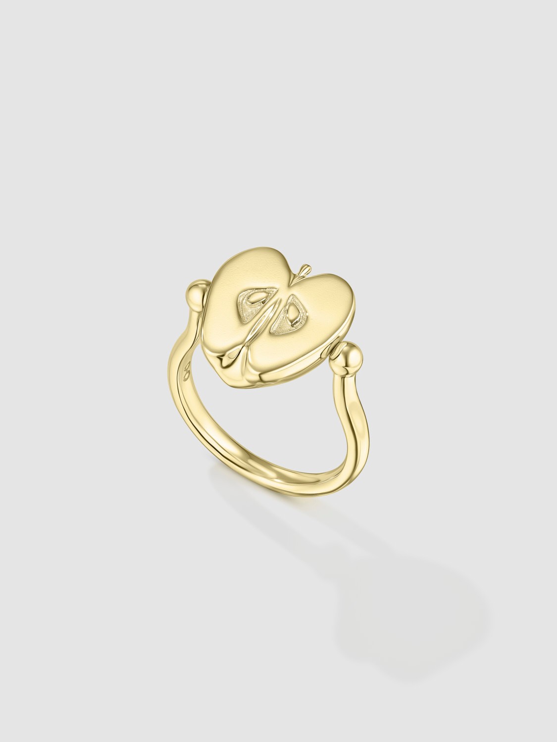 Half An Apple Flip Ring Gold-plated