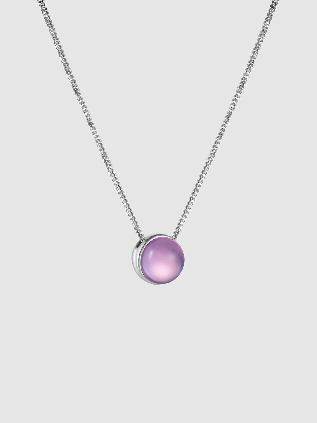 Small Violet Lollipop Pendant Necklace