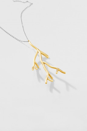 Koral Golden Dendrite Pendant Necklace