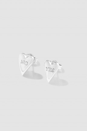 YES-NO HEART STUDS