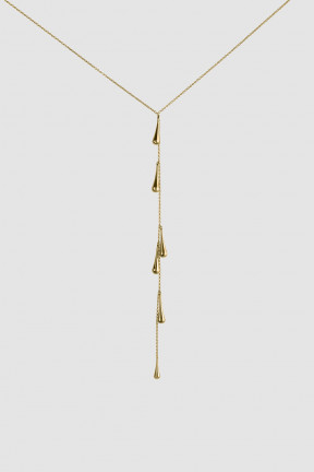 FALLING DROPS NECKLACE YELLOW GOLD PLATED