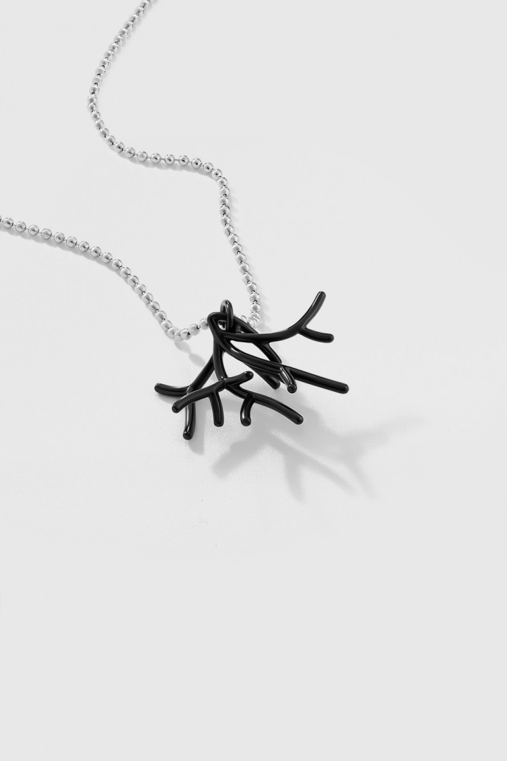 Koral Black Clew Pendant Necklace