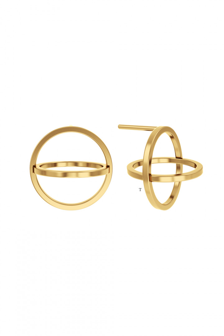Avgvst - DROP CC-EARRINGS YELLOW GOLD PLATED - MERCVRY collection