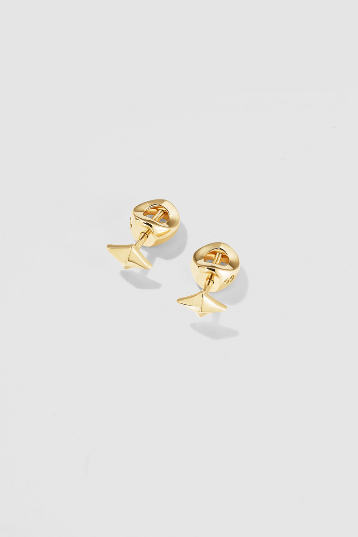 LITTLE SPARKLER STUDS YELLOW GOLD title=