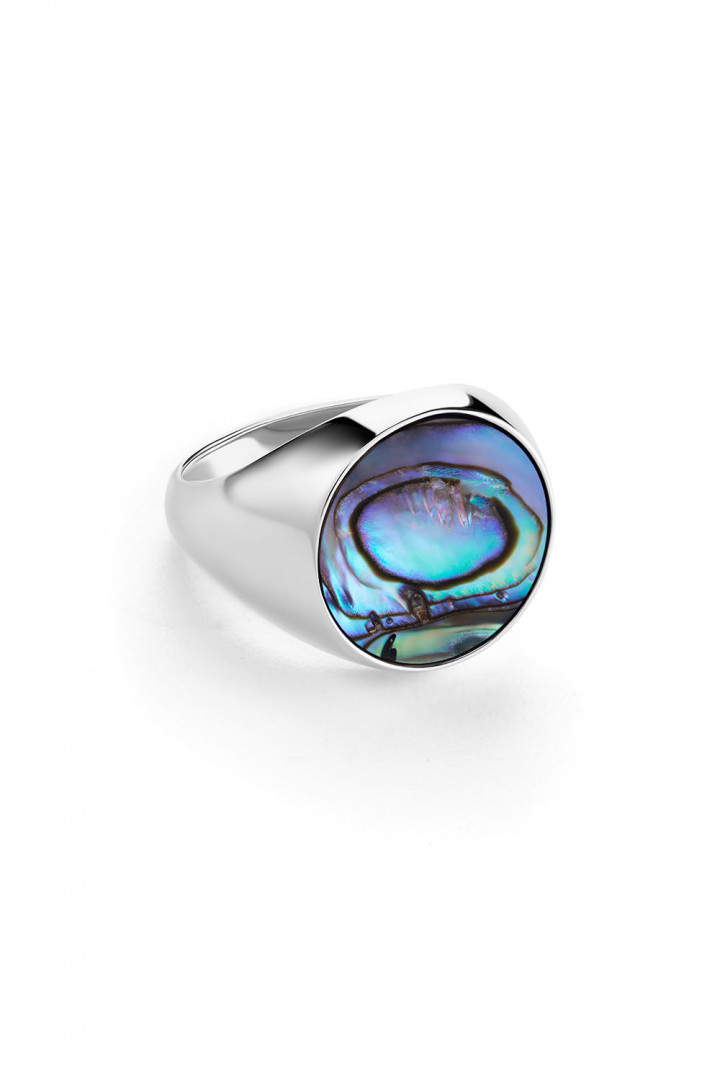 SIGNET WITH ABALONE title=