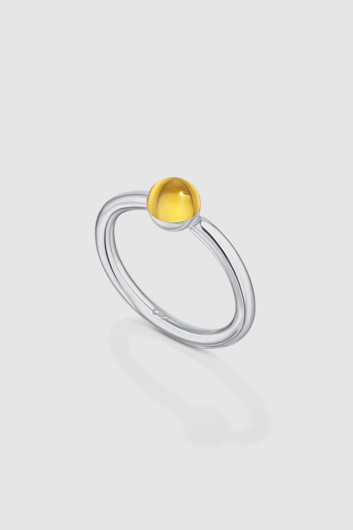 LOLLIPOP RING XS WITH CITRINE title=