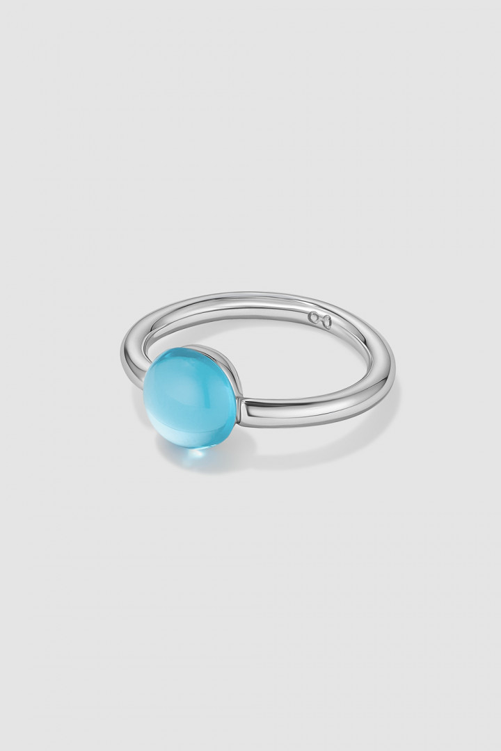 LOLLIPOP RING S WITH LIGHT BLUE SITALL title=