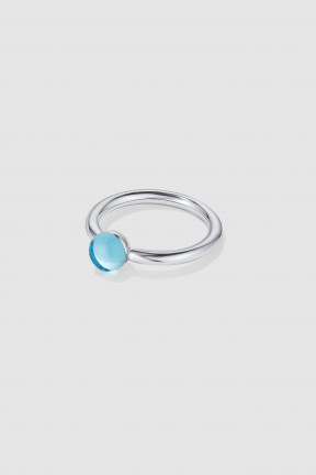 LOLLIPOP RING XS WITH LIGHT BLUE SITALL
