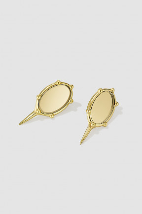 MIRROR EARRINGS GOLD-PLATED