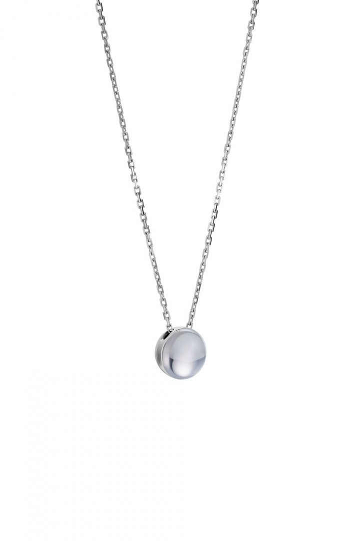 Small Rock Crystal Lollipop Pendant Necklace