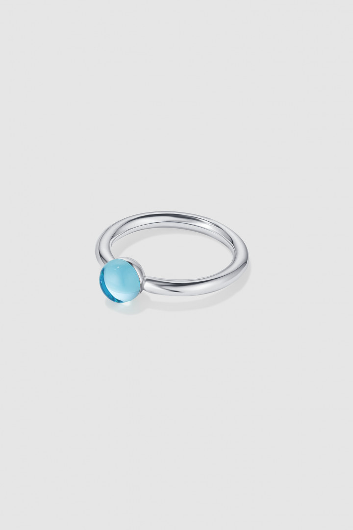 LOLLIPOP RING XS WITH LIGHT BLUE SITALL