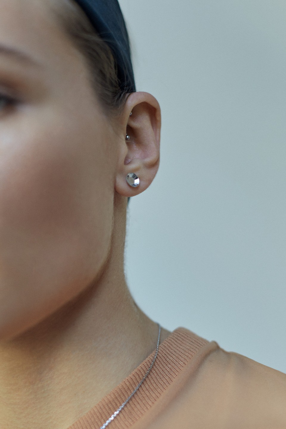 ‘2 Ct’ Sequin Single Stud Earring  