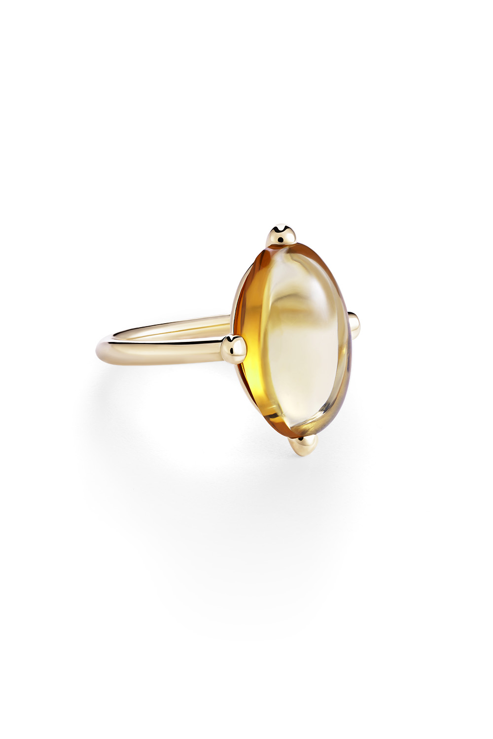 GHOST RING CITRINE AND YELLOW GOLD