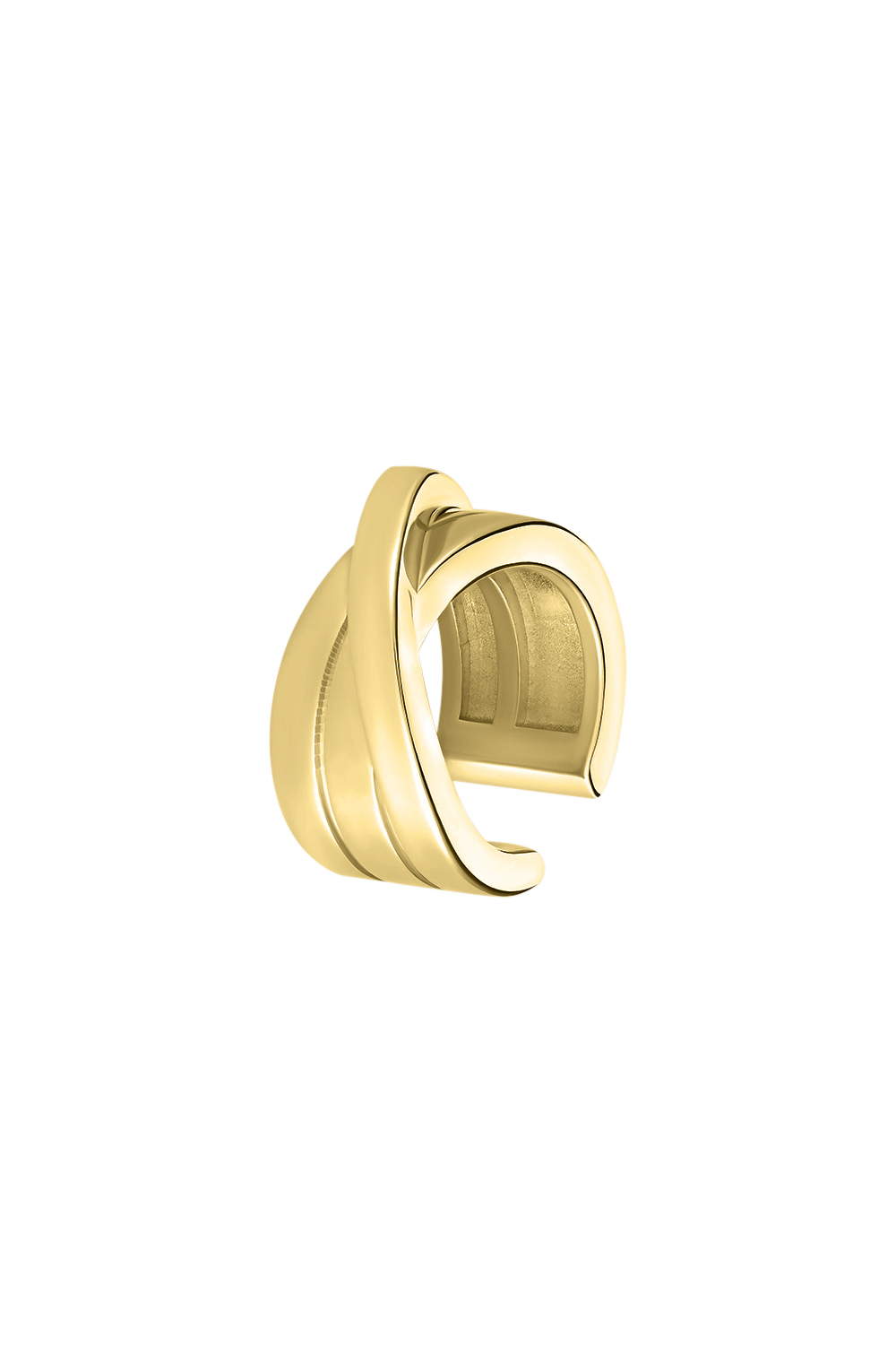 WOUND-ON EARCUFF YELLOW GOLD PLATED