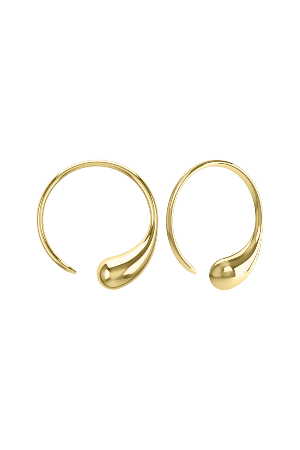 DROP cc-EARRINGS YELLOW GOLD PLATED  