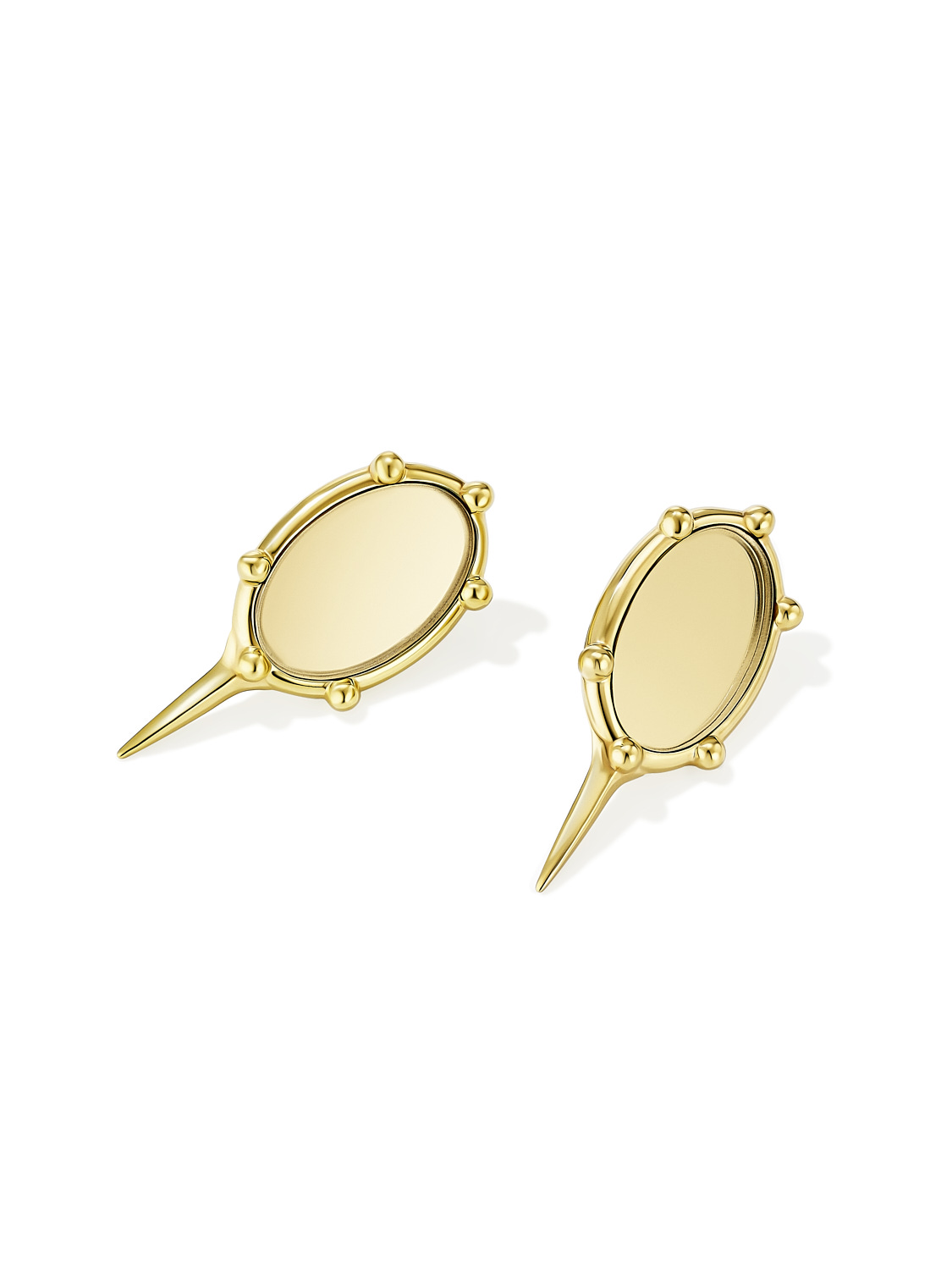 MIRROR EARRINGS GOLD-PLATED  