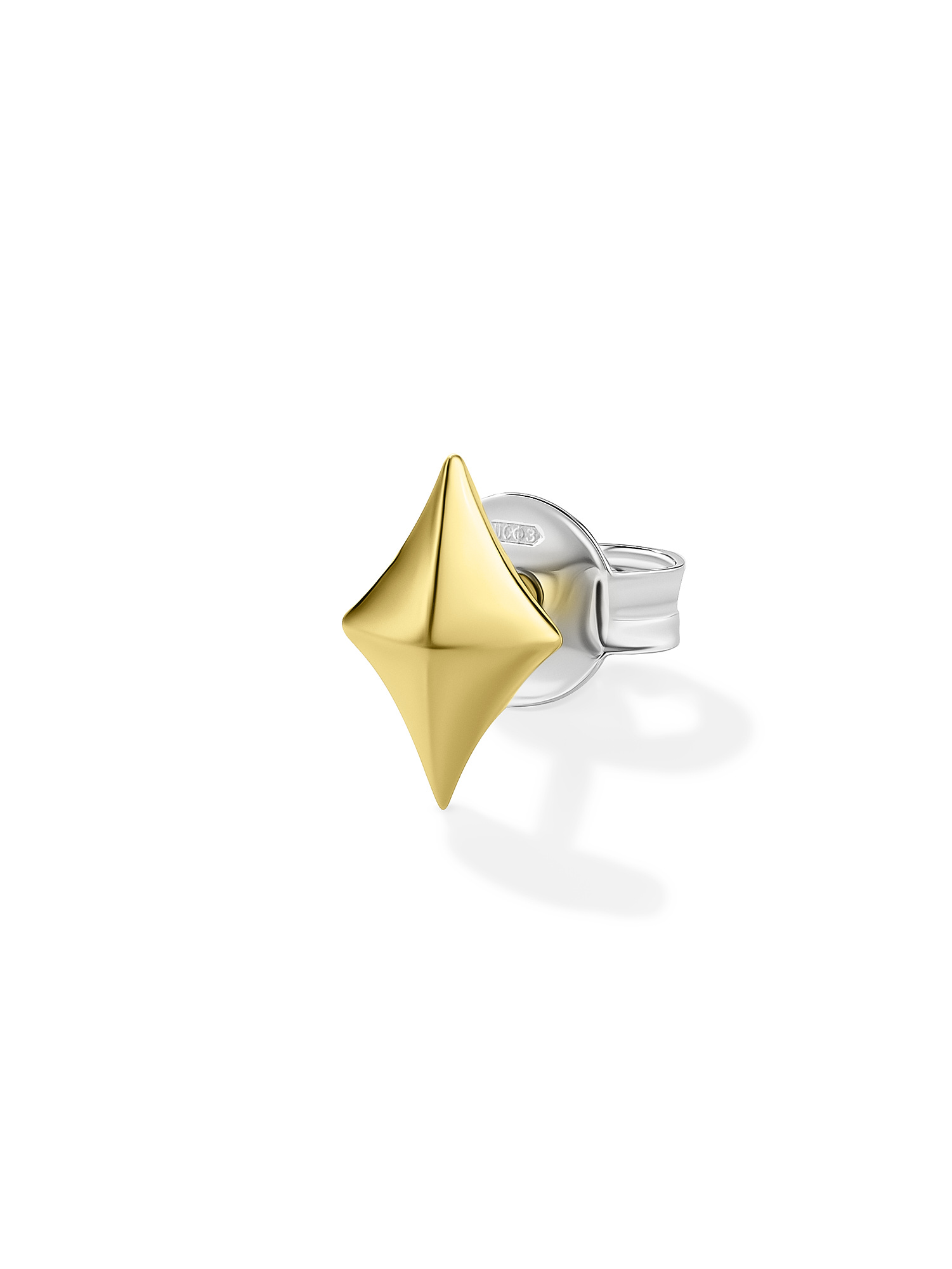 PLAY DIAMONDS STUD WITH GOLD PLATING